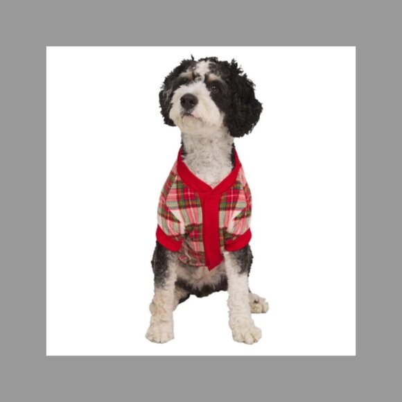 Eddie Bauer Pet Dog Holiday Pajama Color Red For Small Dogs New! - Picture 1 of 4
